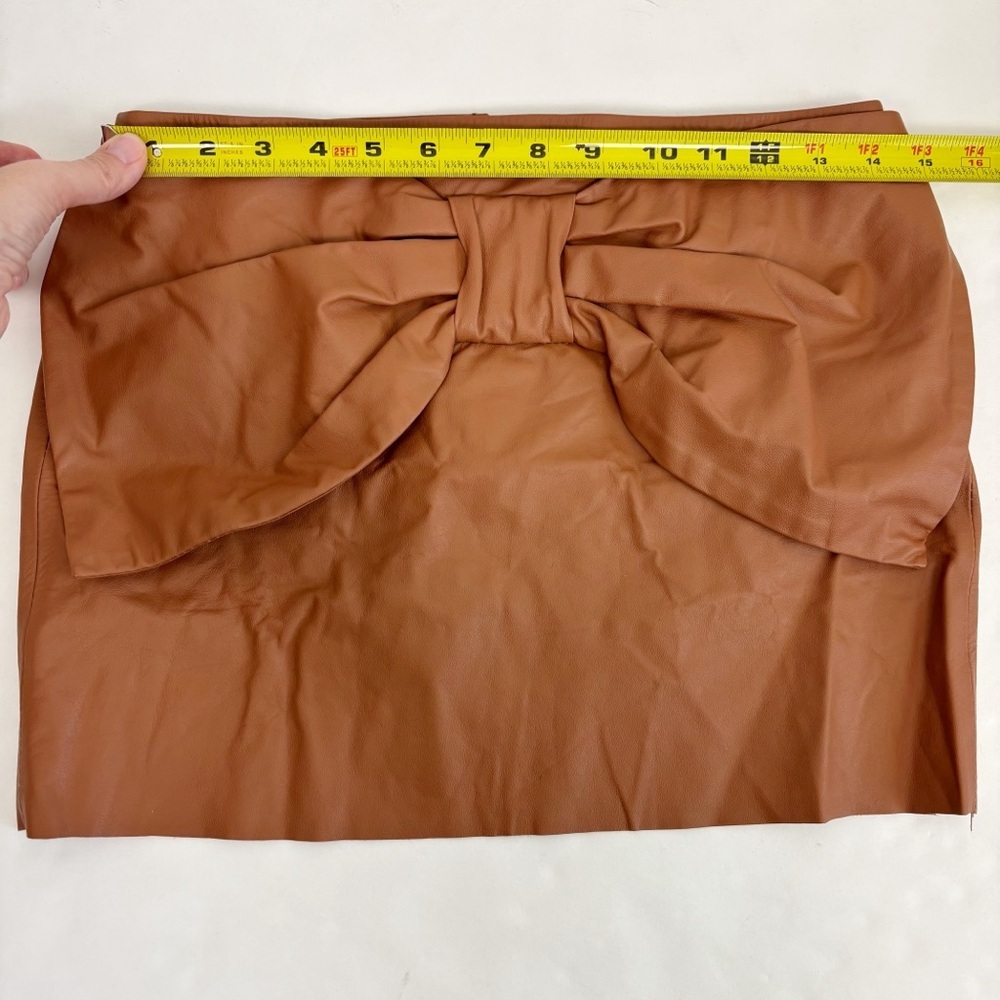 Tach Clothing Soleil Leather Skirt in Brown Size XS - Picture 9 of 10